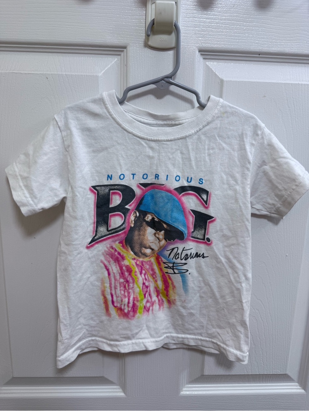 Notorious B.I.G. Kids Graphic Tee in White, Size 5